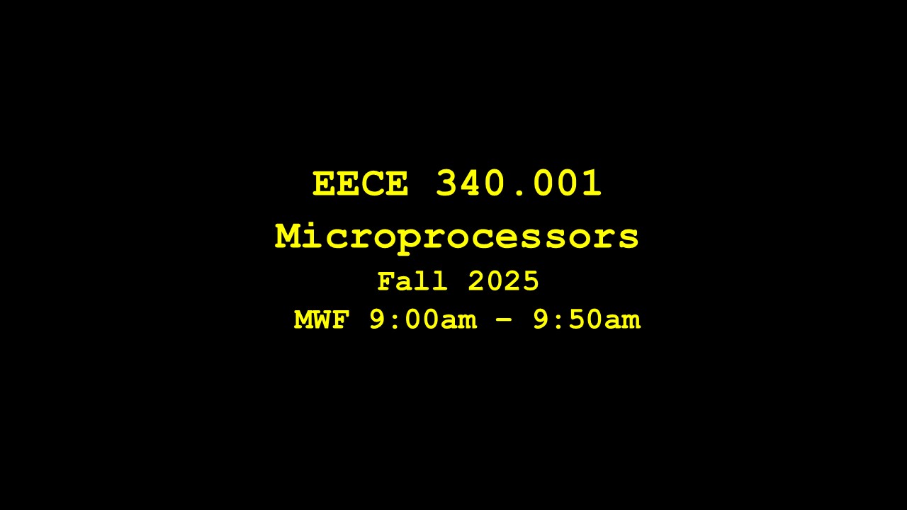 Summary of EECE340-001-202620 Microprocessors | Home